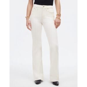 MADEWELL Women’s Flea Market Flare Jean in Heathered Ivory/Cream 29